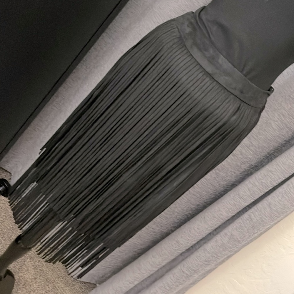 New Soprano suede fringe skirt